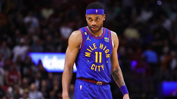 Bruce Brown of the Denver Nuggets during Denver’s 116-93 win over the Golden State Warriors, helping spark the bench in the second half.